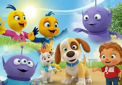 Canais de desenhos e programação infantil no teste IPTV para a família.